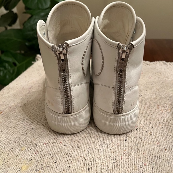 Common Projects Achilles High White Leather Sneakers Women’s Size 38 - Picture 4 of 7
